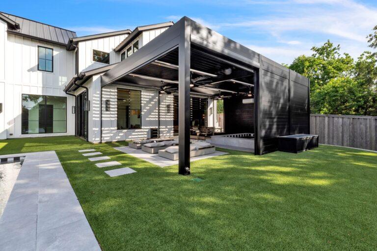 Modern Aluminum Louvered Pergola Installed on Colorado Deck
